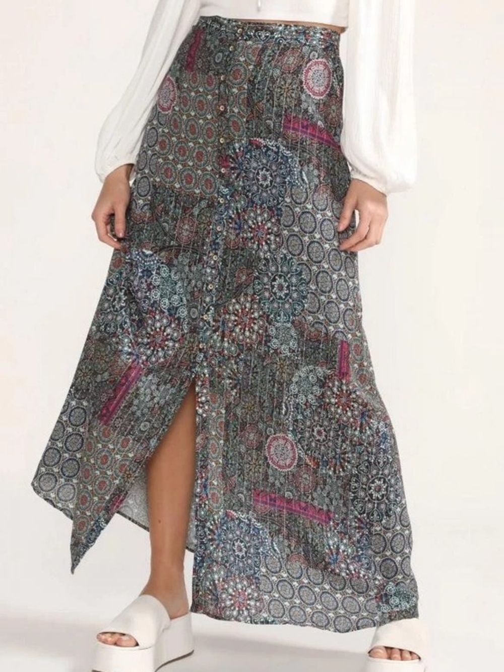 Desigual Printed Maxi Skirt